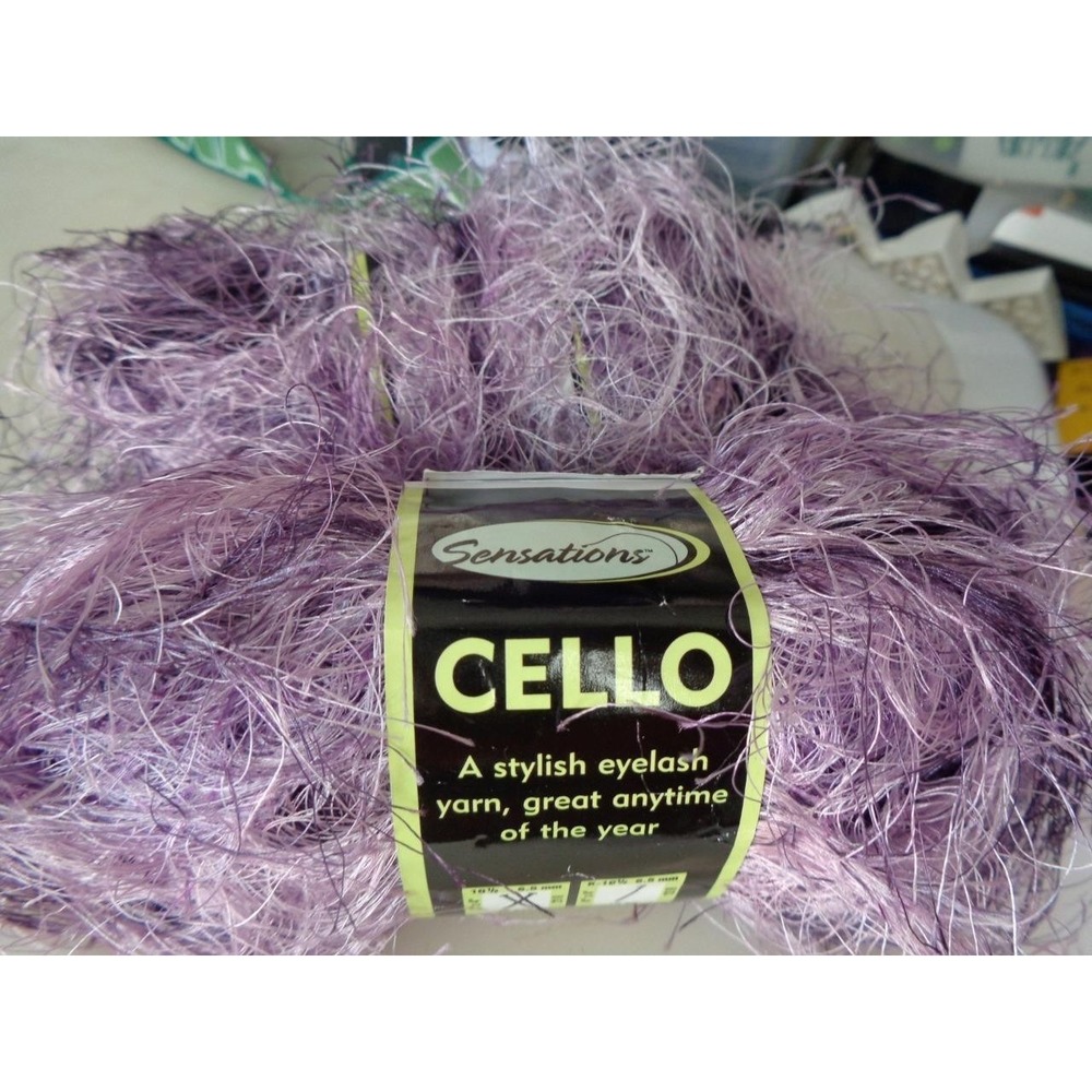 Sensations Cello Eyelash Yarn 2 Skeins Magic Purple